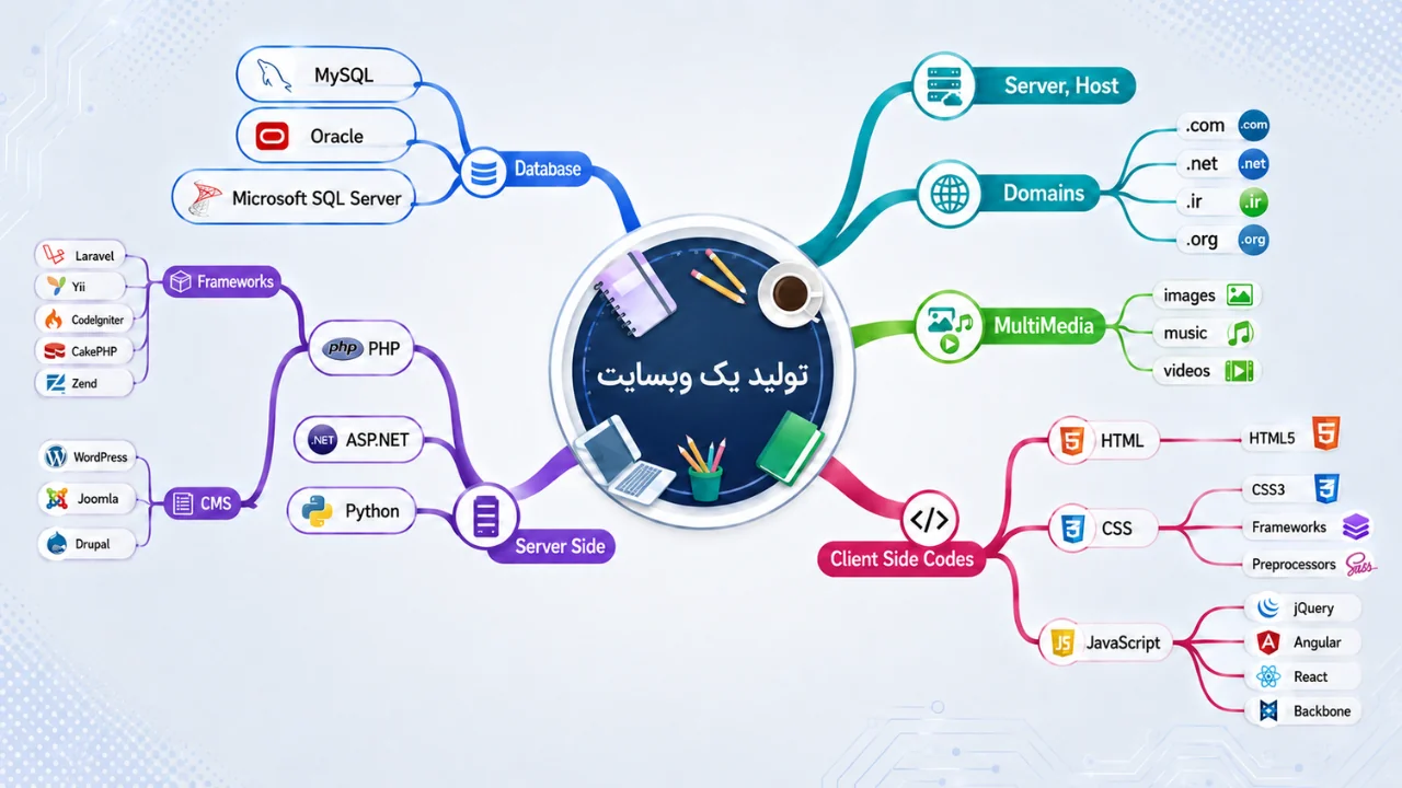 کالبدشکافی یک وب‌سایت؛ فرانت‌اند، بک‌اند و دیتابیس - مرادیز وب